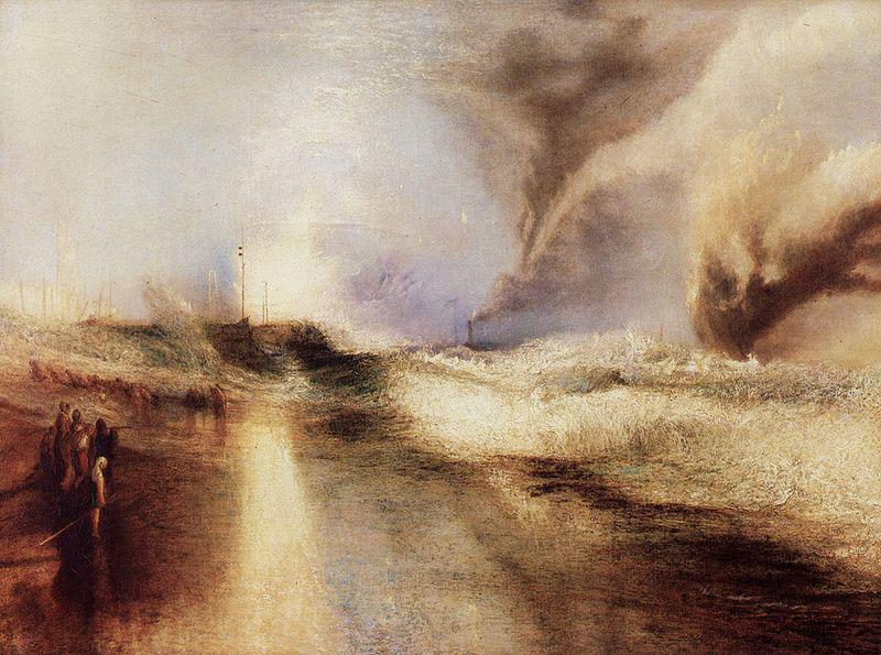 Joseph Mallord William Turner Leuchtraketen bei hohem Seegang